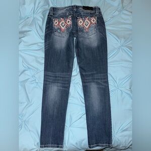 Miss Me Skinny Jeans with Embroidered Design